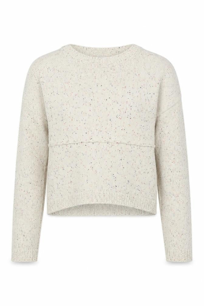 Front view of Captn Tortue girls’ beige jumper, size 8, years