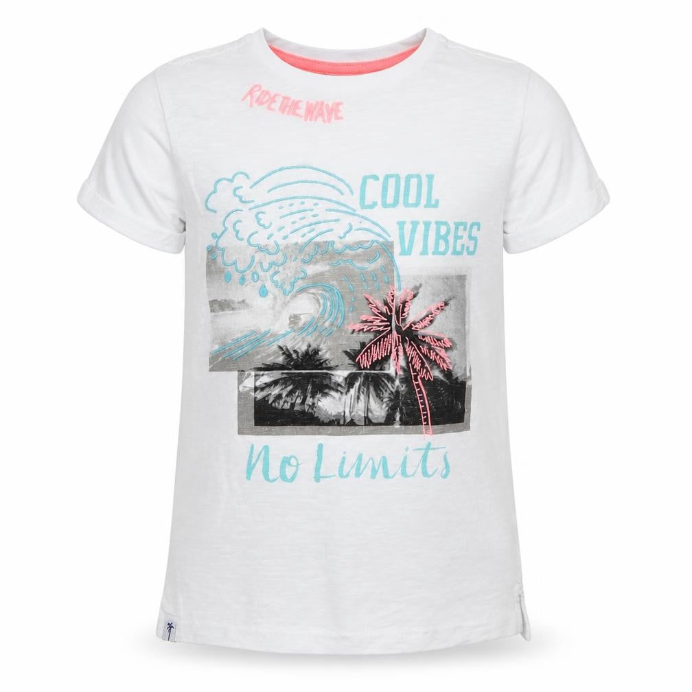 Front view of George boys’ white basic t-shirt, size 7-8, years