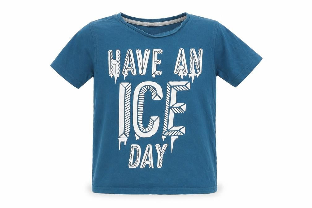 Front view of George boys’ green basic t-shirt, size 7-8, years