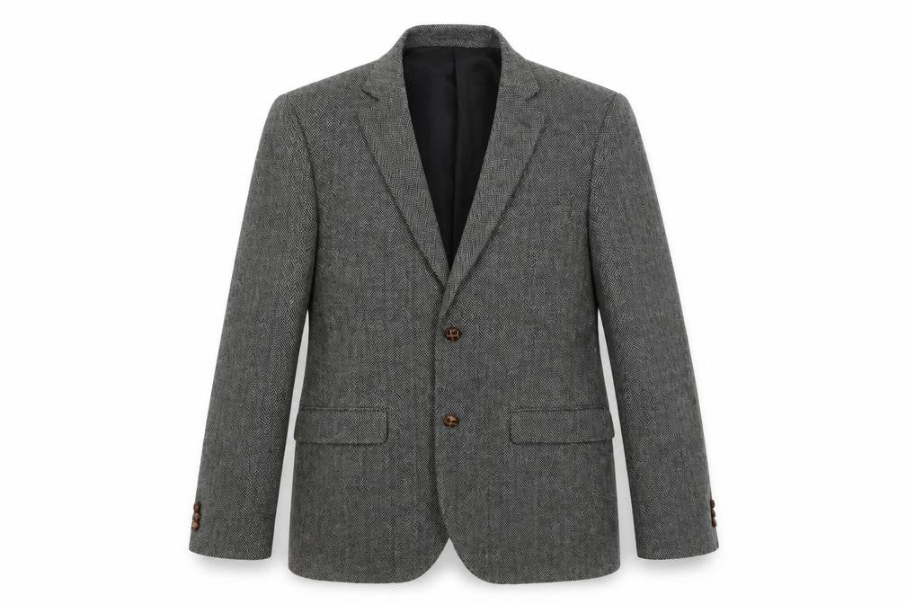 Front view of New Look men’s grey jacket suit jacket, size 42