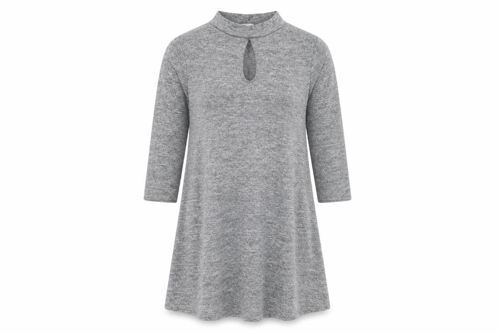 Front view of Vouley Vous women’s grey a-line, size M