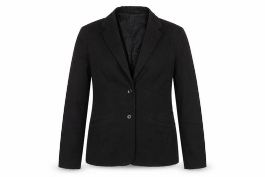 Front view of Distinctive men’s black jacket, size S