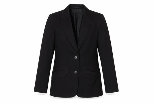 Front view of Distinctive men’s black jacket, size S
