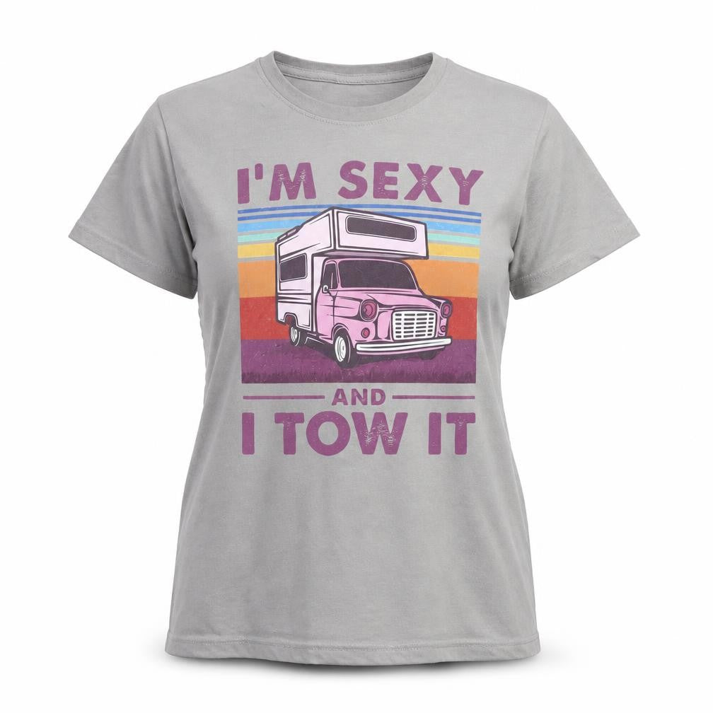 Front view of Preworn women’s grey basic t-shirt, size M