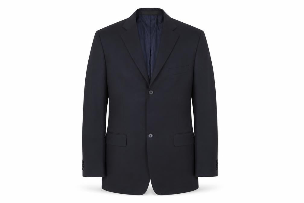 Front view of Marks & Spencer men’s blue jacket blazer, size 42