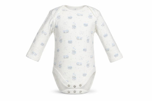Front view of Next Baby White Babygrow One-Piece, size 3-6, Months