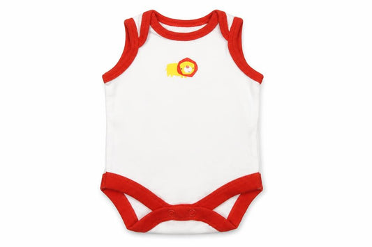 Front view of Mothercare Baby White Romper One-Piece, size 0-3, Months