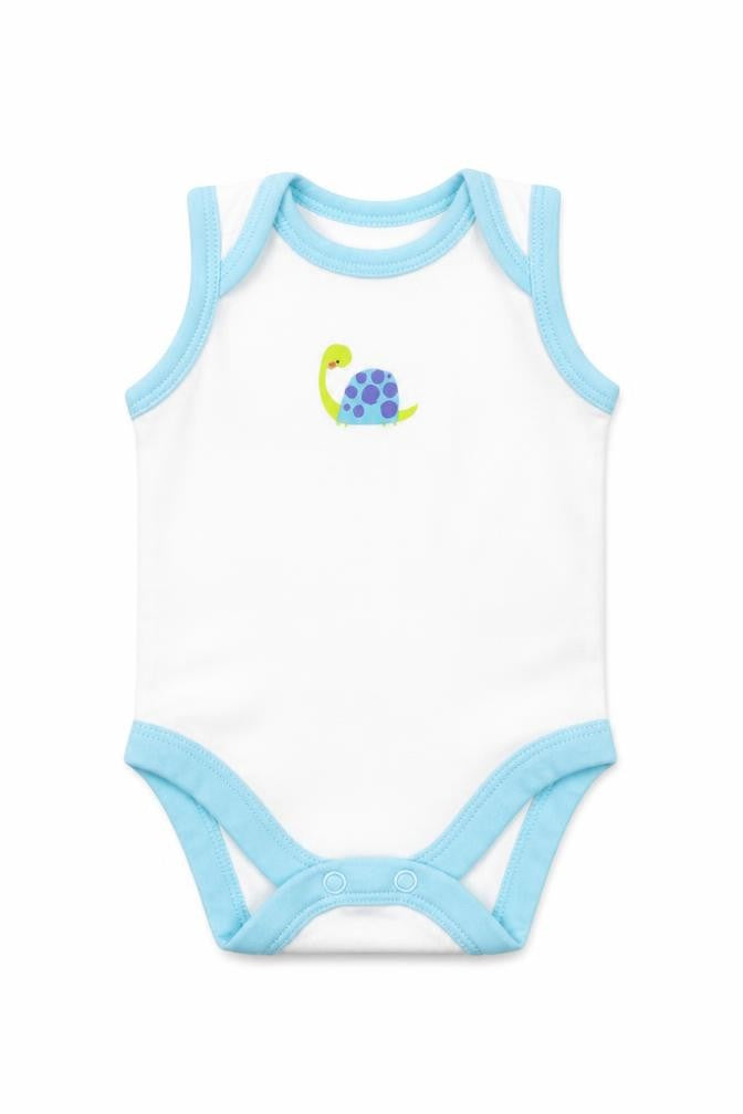 Front view of Mothercare Baby White Romper One-Piece, size 0-3, Months