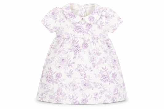 Front view of Tu Baby White Floral A-Line, size 3-6, Months