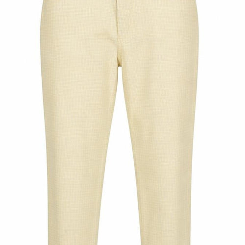 Classic Label Womens Yellow Check Denim Trousers  Size 12 L28 in
