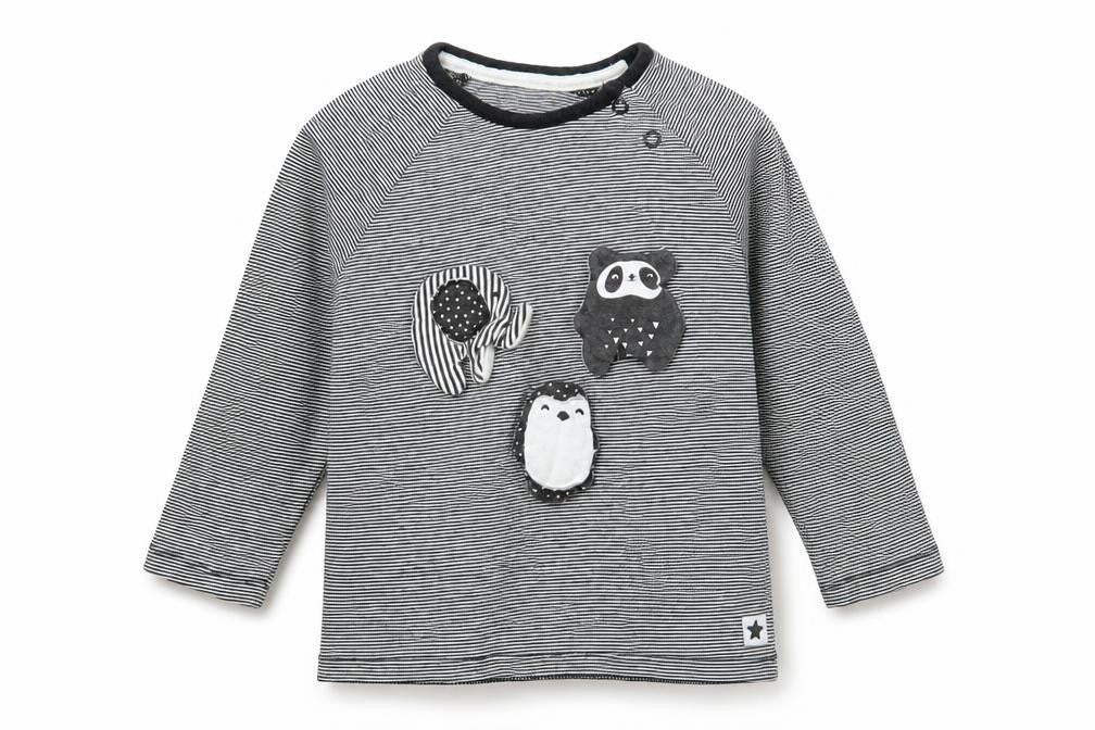 George Baby Grey Striped   Pyjama Top Size 18-24 Months