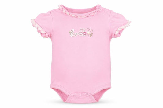 Front view of baby bundles Baby Pink Babygrow One-Piece, size 3-6, Months