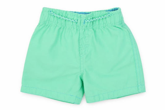 Front view of Primark boys’ green cropped trousers, size 12-18, months