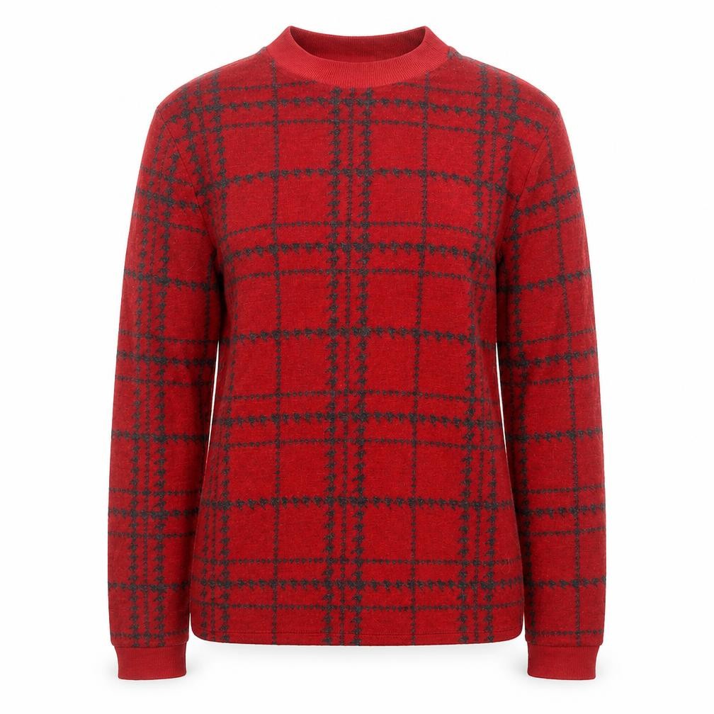 Next Womens Red Geometric  Pullover Jumper Size 6