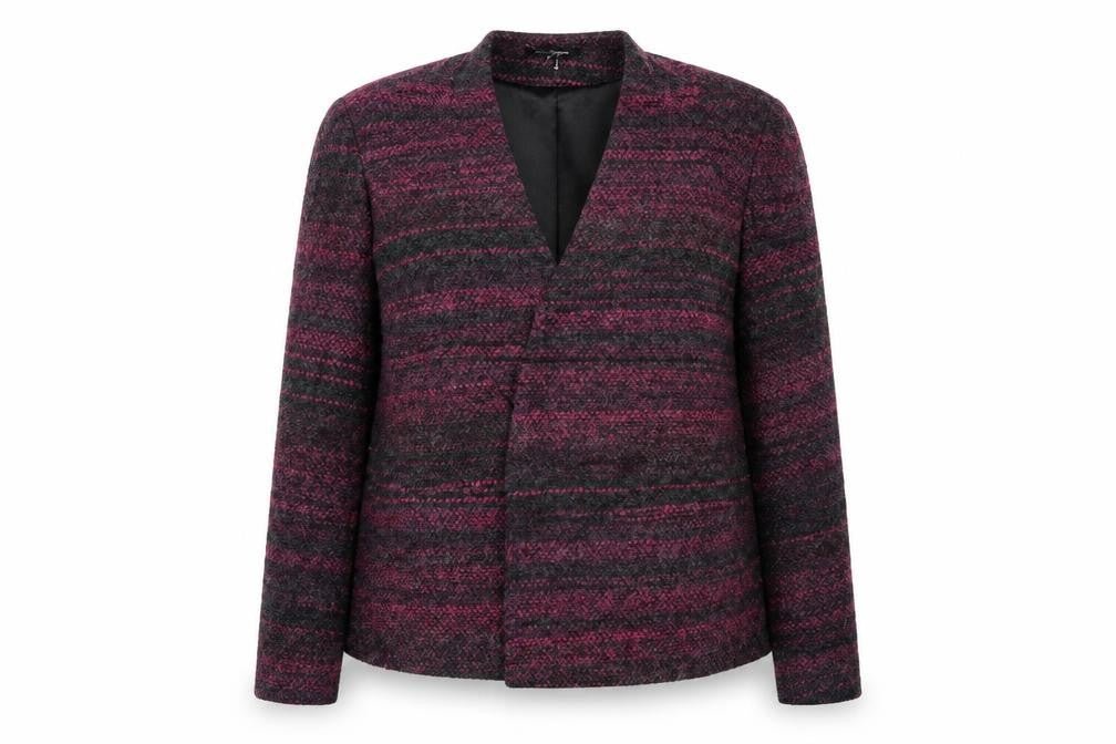 Front view of Kaleidoscope women’s pink overcoat coat, size UK 16