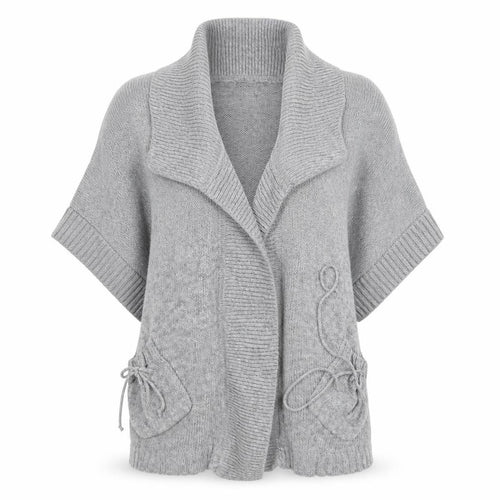 Boying Fashion Womens Grey   Wrap Jumper One Size