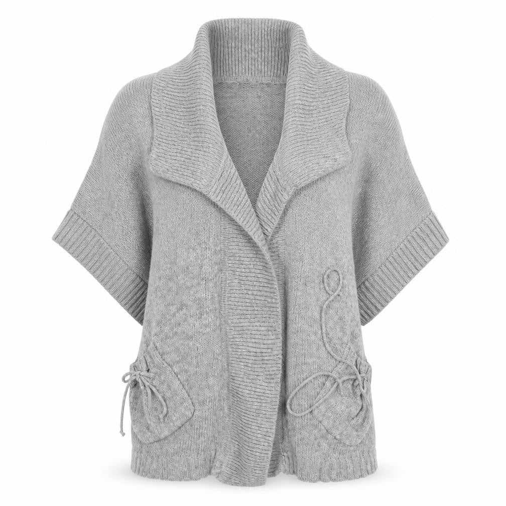 Boying Fashion Womens Grey   Wrap Jumper One Size