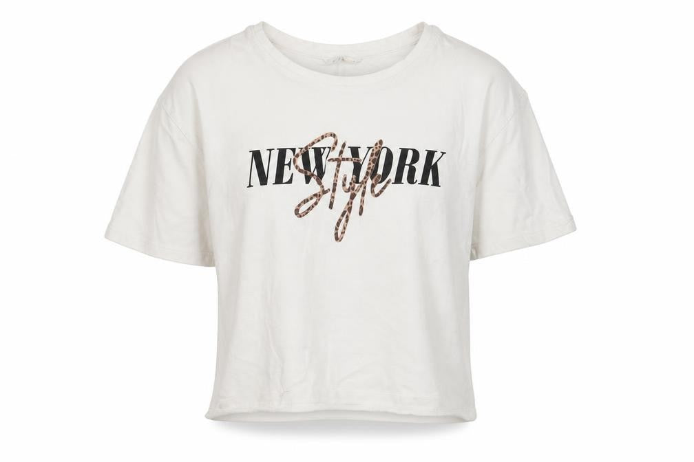 Front view of Matalan girls’ white basic t-shirt, size 12, years