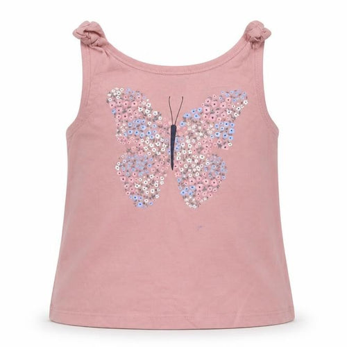 H&M Girls Pink Animal Print  Basic Tank Size 4-5 Years  - Butterfly