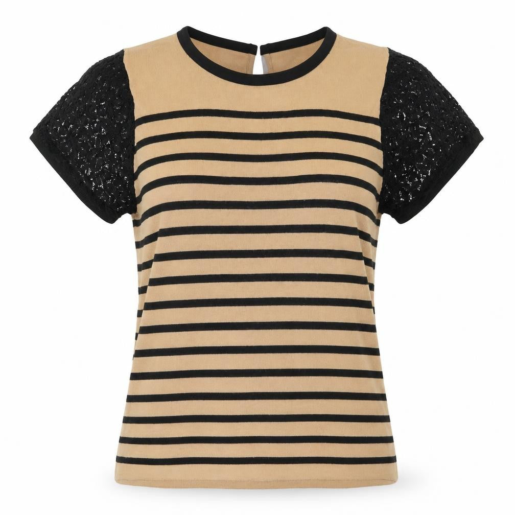 Marks & Spencer Womens Brown Striped  Pullover Jumper One Size