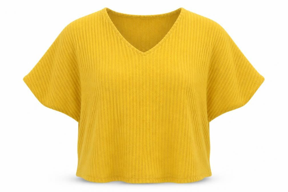 Front view of New Look women’s yellow jumper, size S