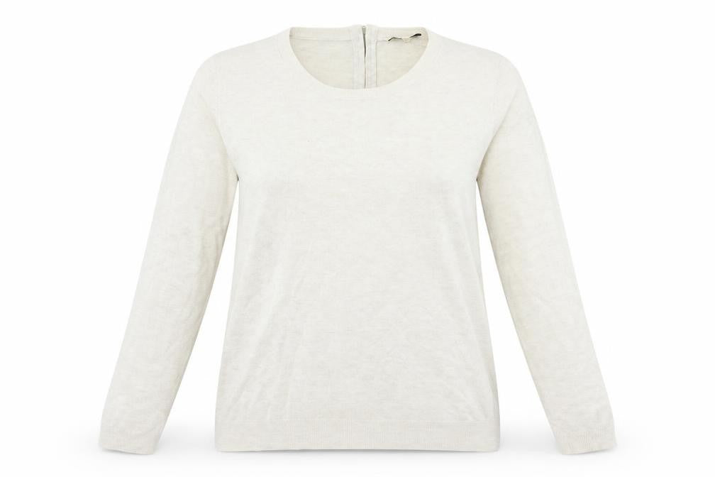 Front view of Papaya women’s grey rayon jumper, size UK 14