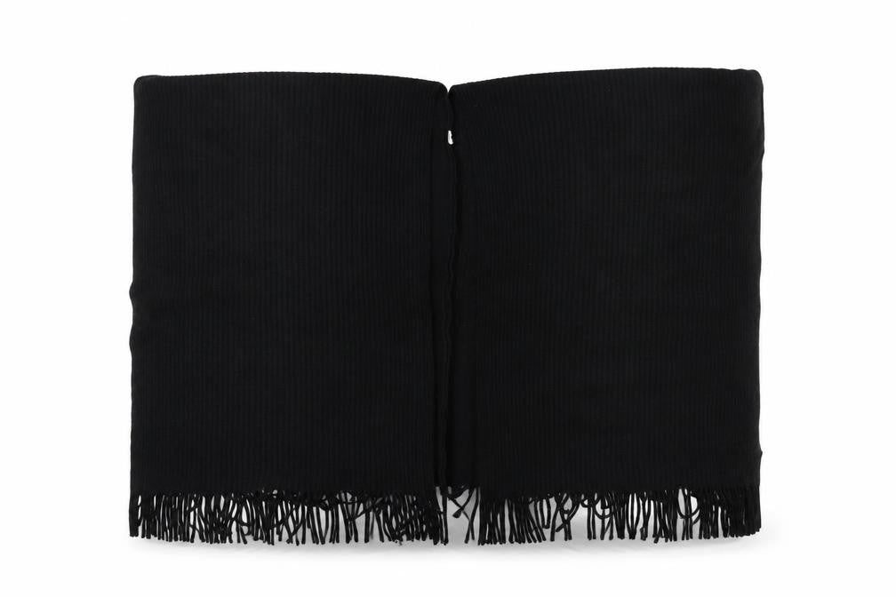 Front view of Preworn women’s black shawl/wrap