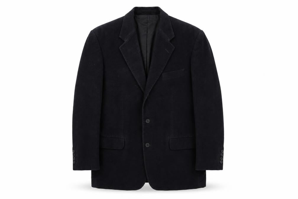 David Moss Mens Black   Jacket Suit Jacket Size 42