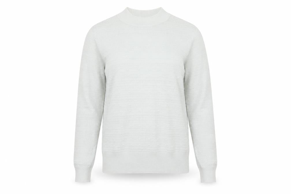 Front view of Next women’s white knit jumper, size UK 12