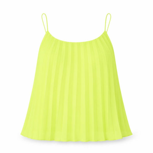Front view of F&F women’s green basic tank, size UK 6