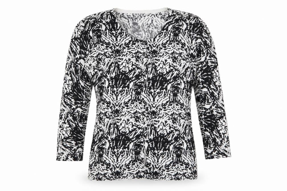 F&F Womens Multicoloured Geometric  Cardigan Jumper Size 8