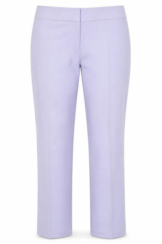 Front view of Agenda women’s purple trousers, size UK 24, 30-inch leg
