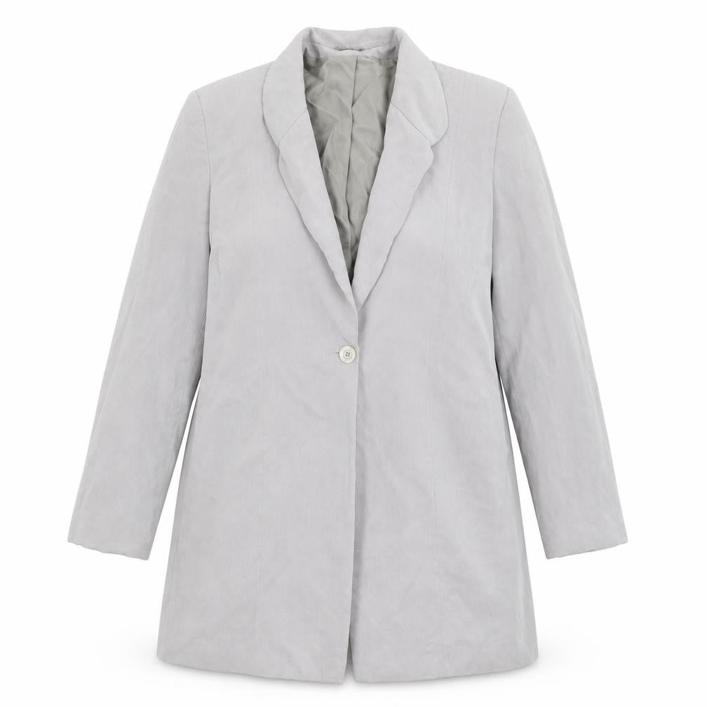 Front view of Debenhams women’s grey jacket suit jacket, size UK 12