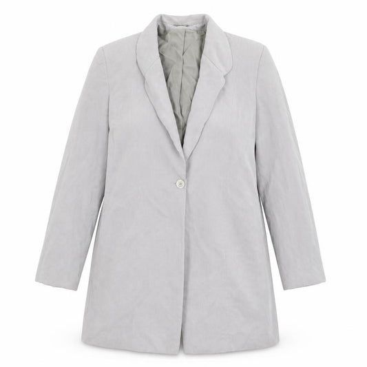 Front view of Debenhams women’s grey jacket suit jacket, size UK 12