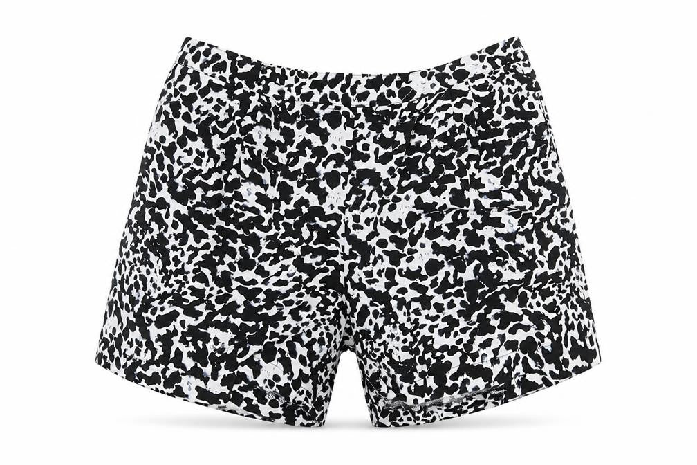 Front view of Matalan women’s multicoloured sweat shorts, size UK 10
