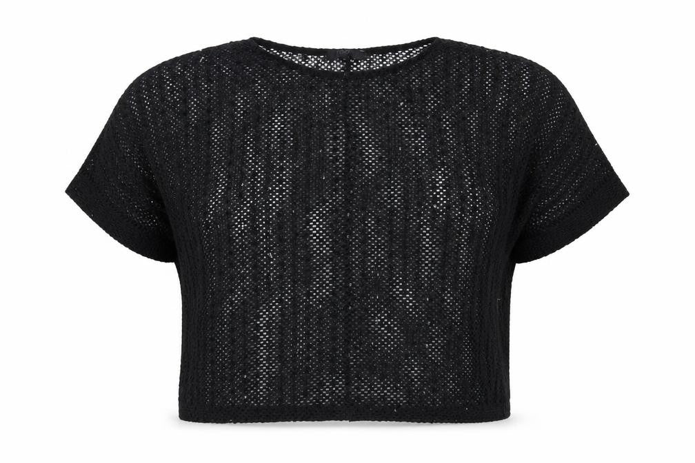 Front view of Next women’s black basic t-shirt, size UK 8
