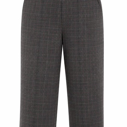 BM Womens Brown Check  Cropped Trousers Size 16 L23.5 in