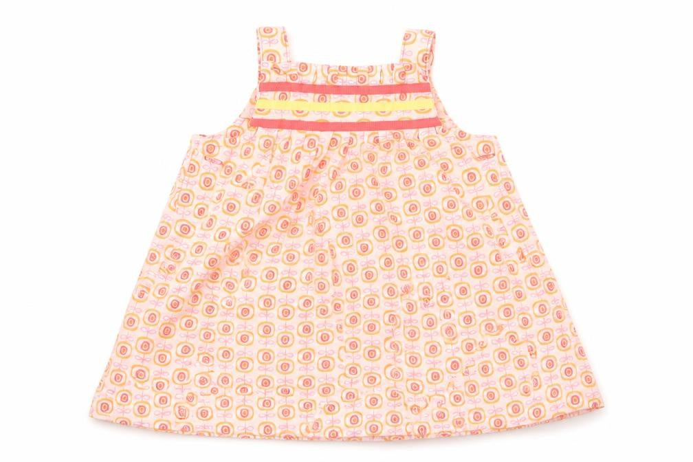 Front view of Mothercare Baby White Geometric A-Line, size 0-3, Months