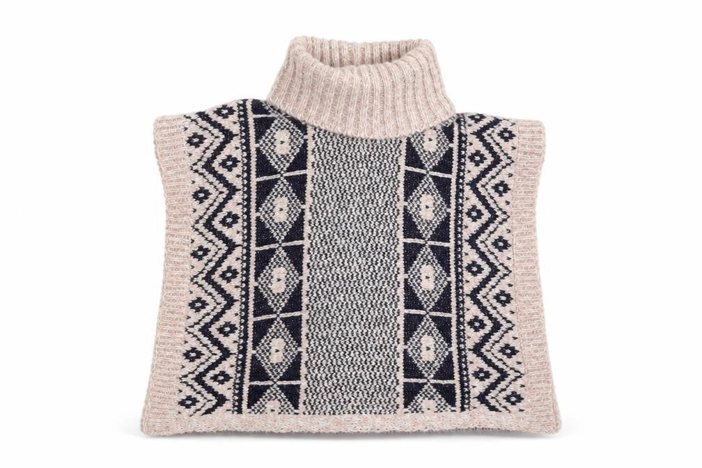 Matalan Girls Pink Geometric Knit Cape Jumper Size 5 Years