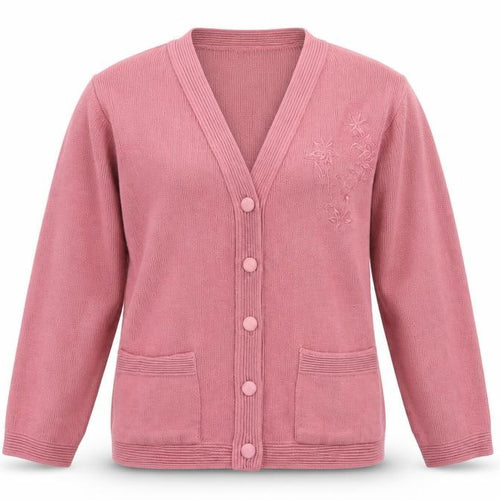Care Womens Pink  Knit Cardigan Jumper Size S