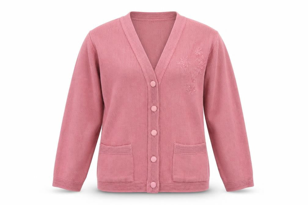 Care Womens Pink  Knit Cardigan Jumper Size S