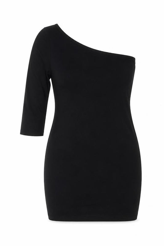 Front view of New Look women’s black mini, size UK 14