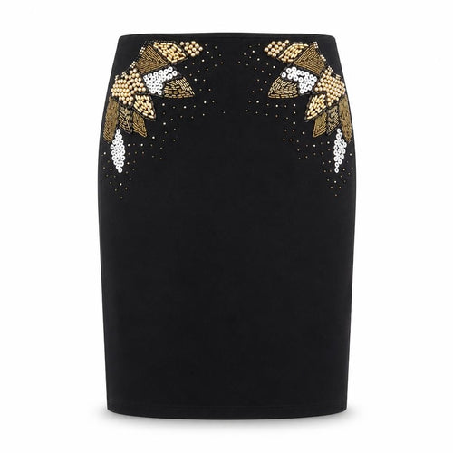 Topshop Womens Black   Straight & Pencil Skirt Size 8  - beaded