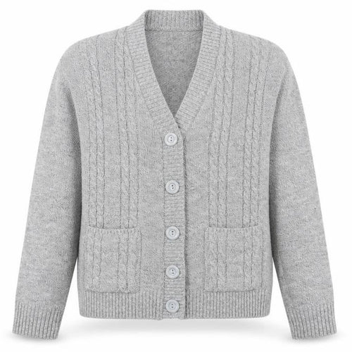 Choice Collection Womens Grey  Knit Cardigan Jumper Size S
