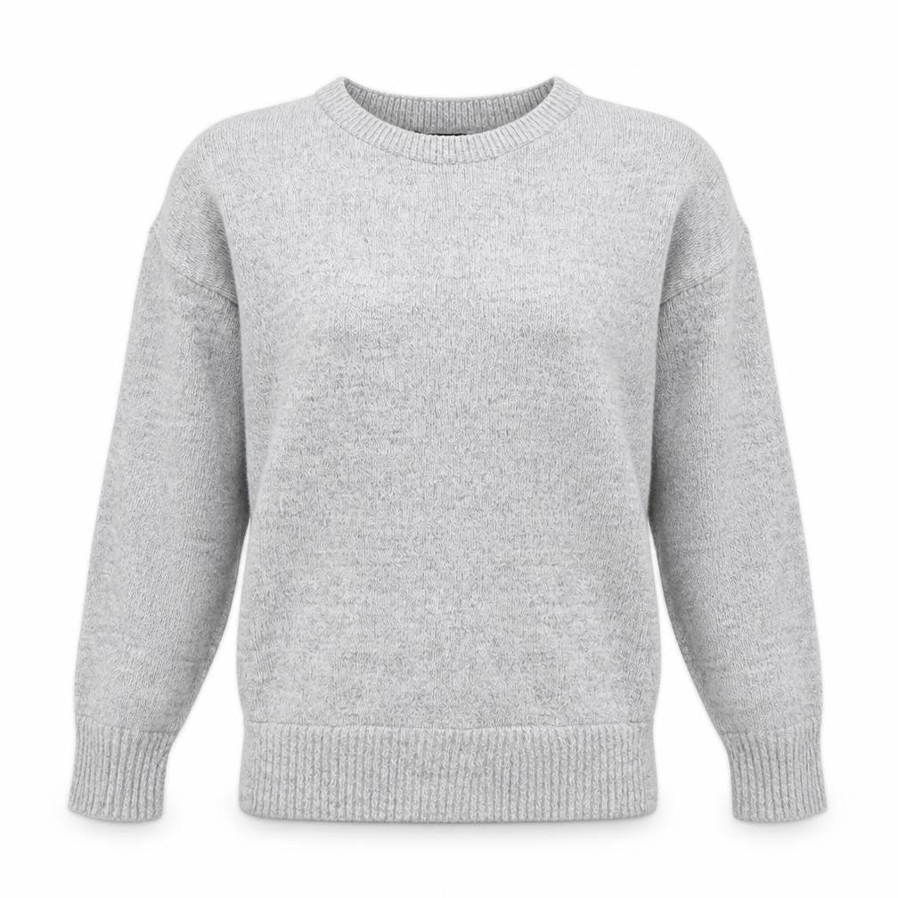 Front view of Boohoo women’s grey jumper, size S