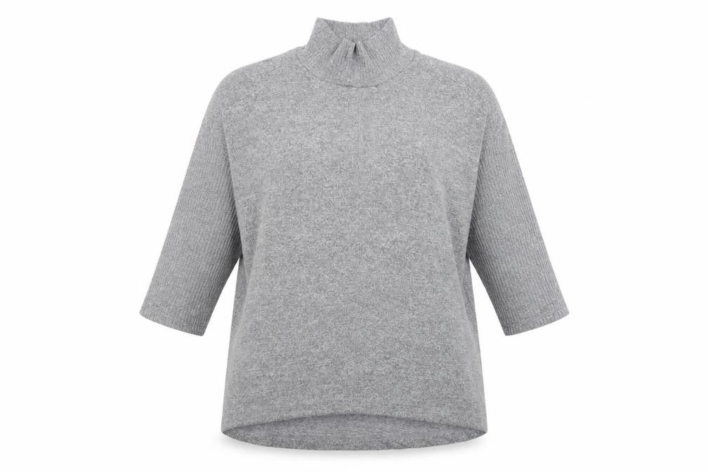 Front view of Marks & Spencer women’s grey jumper, size UK 14
