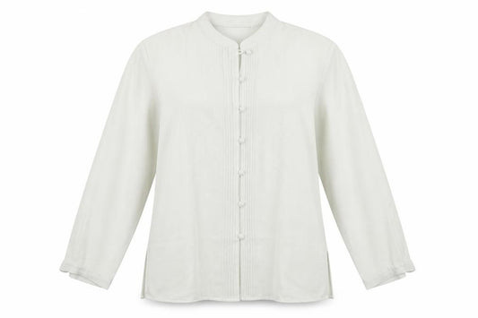 Front view of JFW women’s beige basic blouse, size UK 16