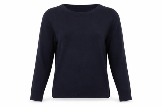 Front view of Next women’s blue jumper, size UK 12