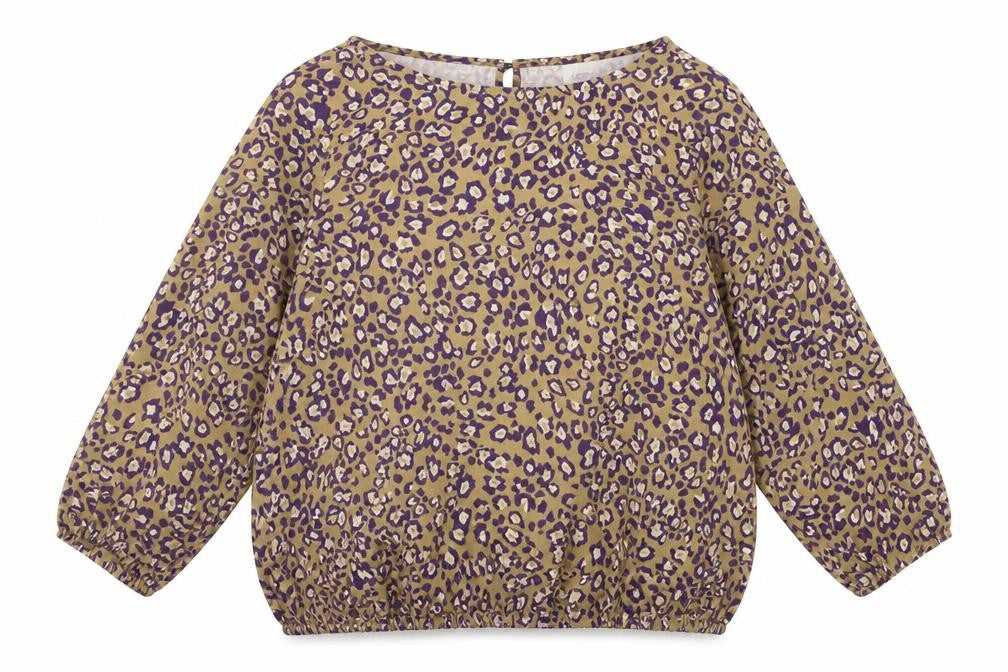 Artigiano Womens Beige Animal Print  Basic Blouse Size 12