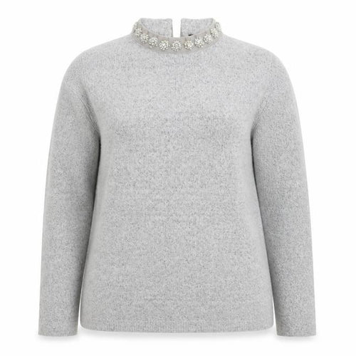 Dorothy Perkins Womens Grey   Pullover Jumper Size 14  - details on chest